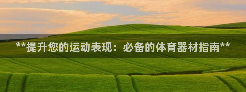 尊龙凯时国际：**提升您的运动表现：必备的体育器材指