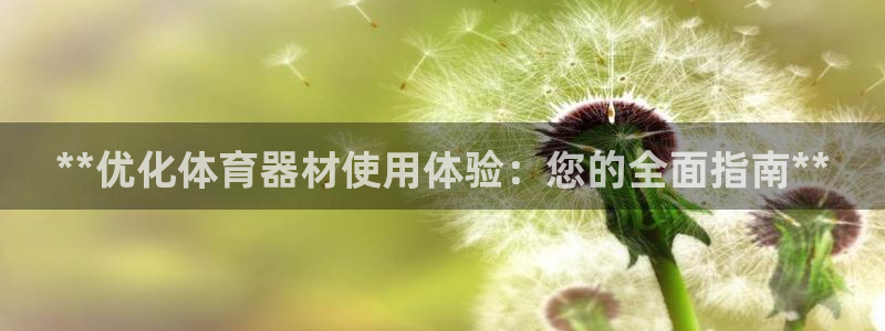 尊龙ag旗舰厅登陆：**优化体育器材使用体验：您的全