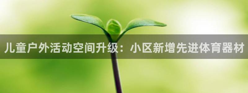 凯时平台登录：儿童户外活动空间升级：小区新增先进体育